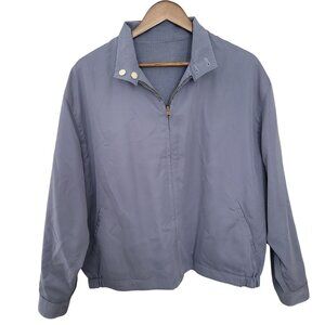 Callaway Golf Apparel Reversible Lightweight Jacket Mens Size XL Blue Checkered